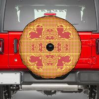 Scarlet Red Hearts Crown Traditional Geometry Spare Tire Cover Seanamarena Basotho Blanket Inspired