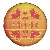 Scarlet Red Hearts Crown Traditional Geometry Spare Tire Cover Seanamarena Basotho Blanket Inspired