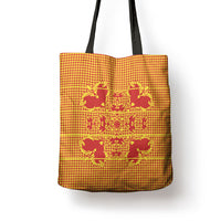 Scarlet Red Hearts Crown Traditional Geometry Tote Bag Seanamarena Basotho Blanket Inspired