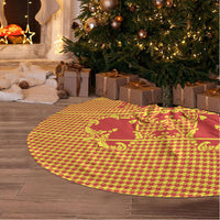 Scarlet Red Hearts Crown Traditional Geometry Tree Skirt Seanamarena Basotho Blanket Inspired