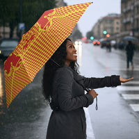 Scarlet Red Hearts Crown Traditional Geometry Umbrella Seanamarena Basotho Blanket Inspired