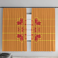 Scarlet Red Hearts Crown Traditional Geometry Window Curtain Seanamarena Basotho Blanket Inspired