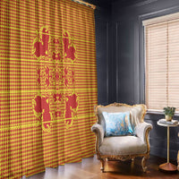 Scarlet Red Hearts Crown Traditional Geometry Window Curtain Seanamarena Basotho Blanket Inspired