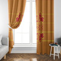 Scarlet Red Hearts Crown Traditional Geometry Window Curtain Seanamarena Basotho Blanket Inspired
