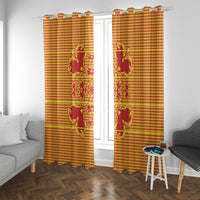 Scarlet Red Hearts Crown Traditional Geometry Window Curtain Seanamarena Basotho Blanket Inspired