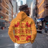 Scarlet Red Hearts Crown Traditional Geometry Zip Hoodie Seanamarena Basotho Blanket Inspired