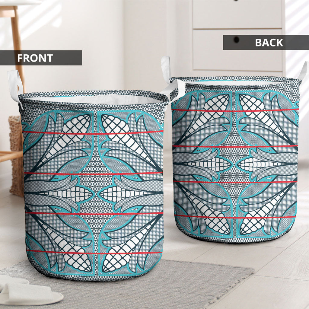 Cobalt Blue Khotso Mojalefa Poone Laundry Basket Basotho Khotso Blanket Inspired