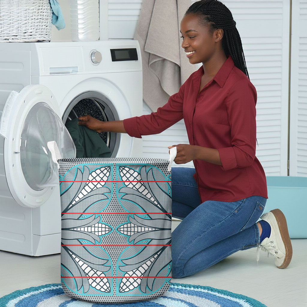Cobalt Blue Khotso Mojalefa Poone Laundry Basket Basotho Khotso Blanket Inspired