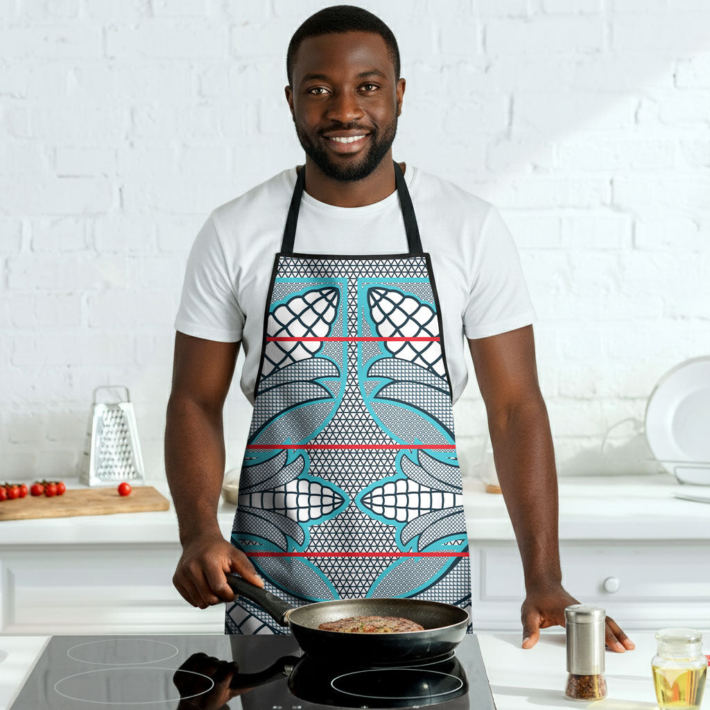 Cobalt Blue Khotso Mojalefa Poone Apron Basotho Khotso Blanket Inspired