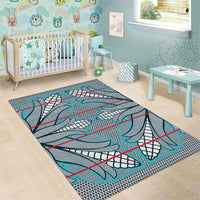 Cobalt Blue Khotso Mojalefa Poone Area Rug Basotho Khotso Blanket Inspired