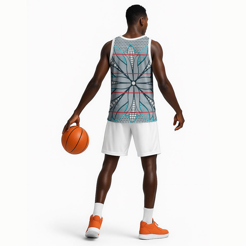 Cobalt Blue Khotso Mojalefa Poone Basketball Jersey Basotho Khotso Blanket Inspired