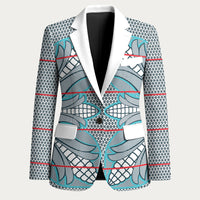Cobalt Blue Khotso Mojalefa Poone Blazer Basotho Khotso Blanket Inspired