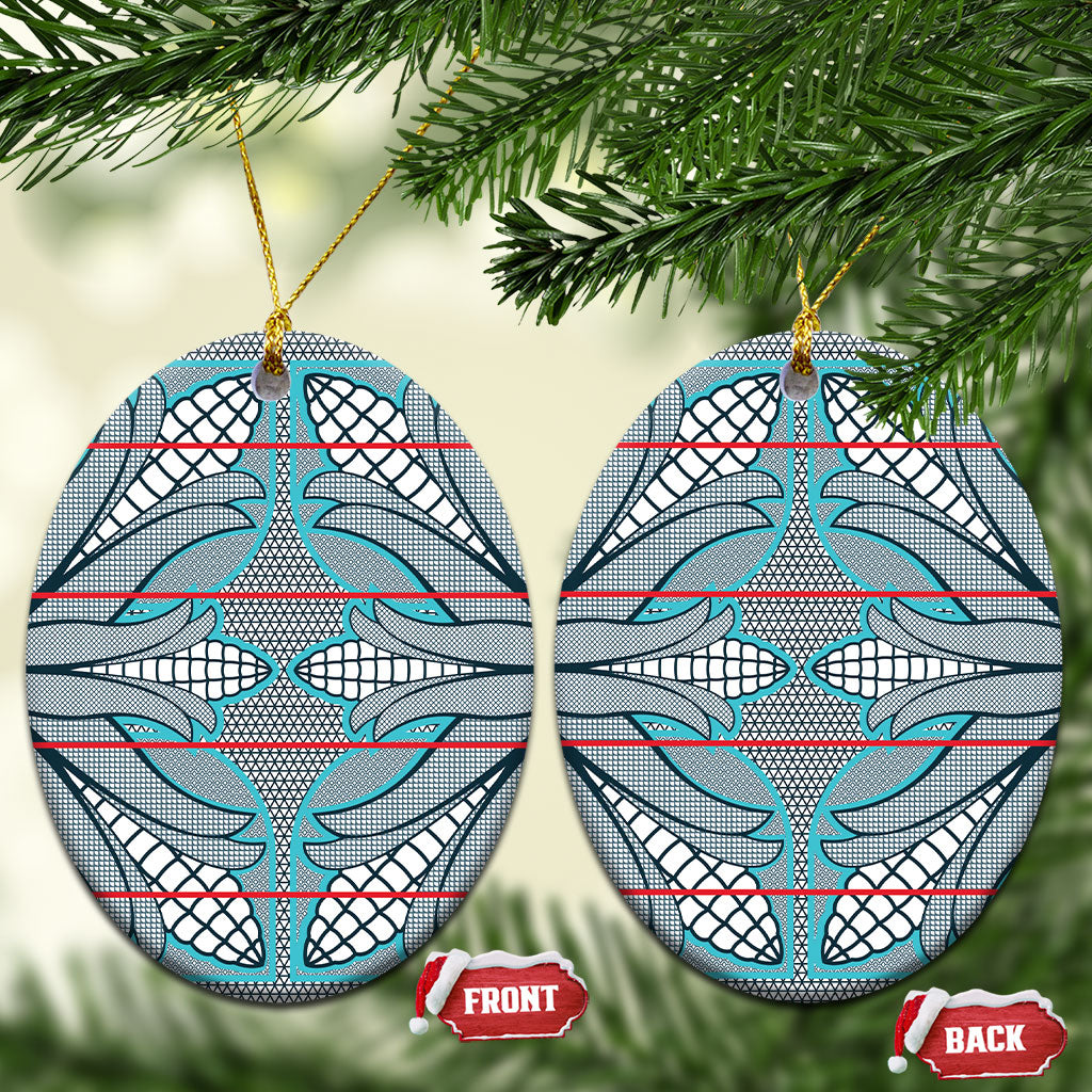 Cobalt Blue Khotso Mojalefa Poone Ceramic Ornament Basotho Khotso Blanket Inspired