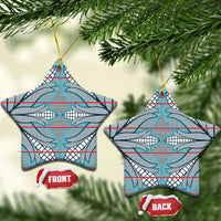 Cobalt Blue Khotso Mojalefa Poone Ceramic Ornament Basotho Khotso Blanket Inspired