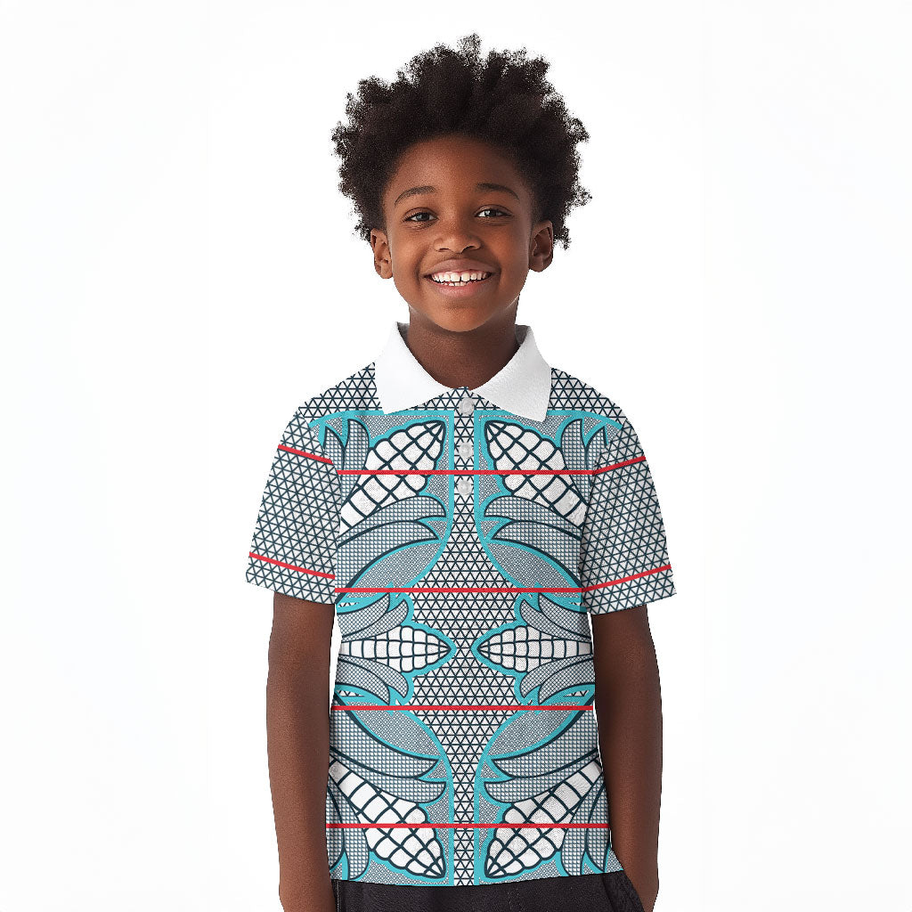 Cobalt Blue Khotso Mojalefa Poone Kid Polo Shirt Basotho Khotso Blanket Inspired