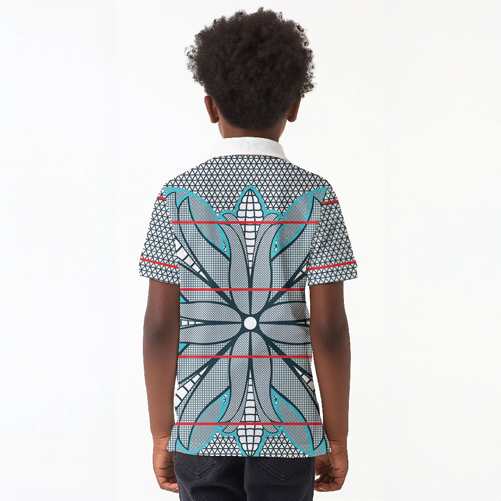 Cobalt Blue Khotso Mojalefa Poone Kid Polo Shirt Basotho Khotso Blanket Inspired