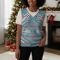 Cobalt Blue Khotso Mojalefa Poone Christmas Knitted V-Neck Vest Basotho Khotso Blanket Inspired
