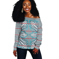Cobalt Blue Khotso Mojalefa Poone Off Shoulder Sweater Basotho Khotso Blanket Inspired