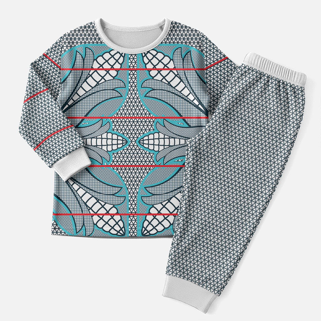 Cobalt Blue Khotso Mojalefa Poone Christmas Pajama Set Basotho Khotso Blanket Inspired