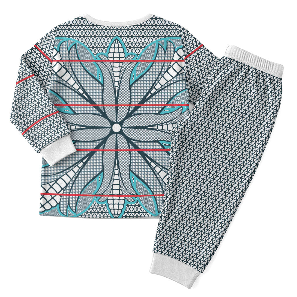 Cobalt Blue Khotso Mojalefa Poone Christmas Pajama Set Basotho Khotso Blanket Inspired