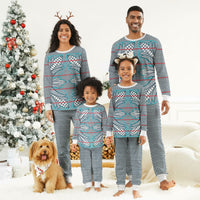 Cobalt Blue Khotso Mojalefa Poone Christmas Pajama Set Basotho Khotso Blanket Inspired