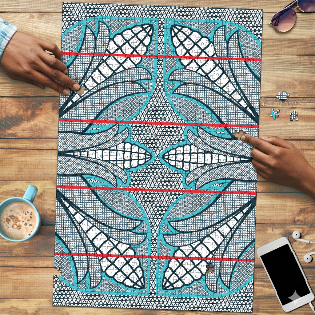 Cobalt Blue Khotso Mojalefa Poone Puzzle Basotho Khotso Blanket Inspired