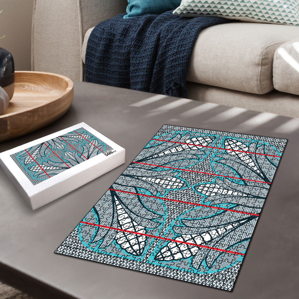 Cobalt Blue Khotso Mojalefa Poone Puzzle Basotho Khotso Blanket Inspired