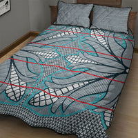 Cobalt Blue Khotso Mojalefa Poone Quilt Bed Set Basotho Khotso Blanket Inspired