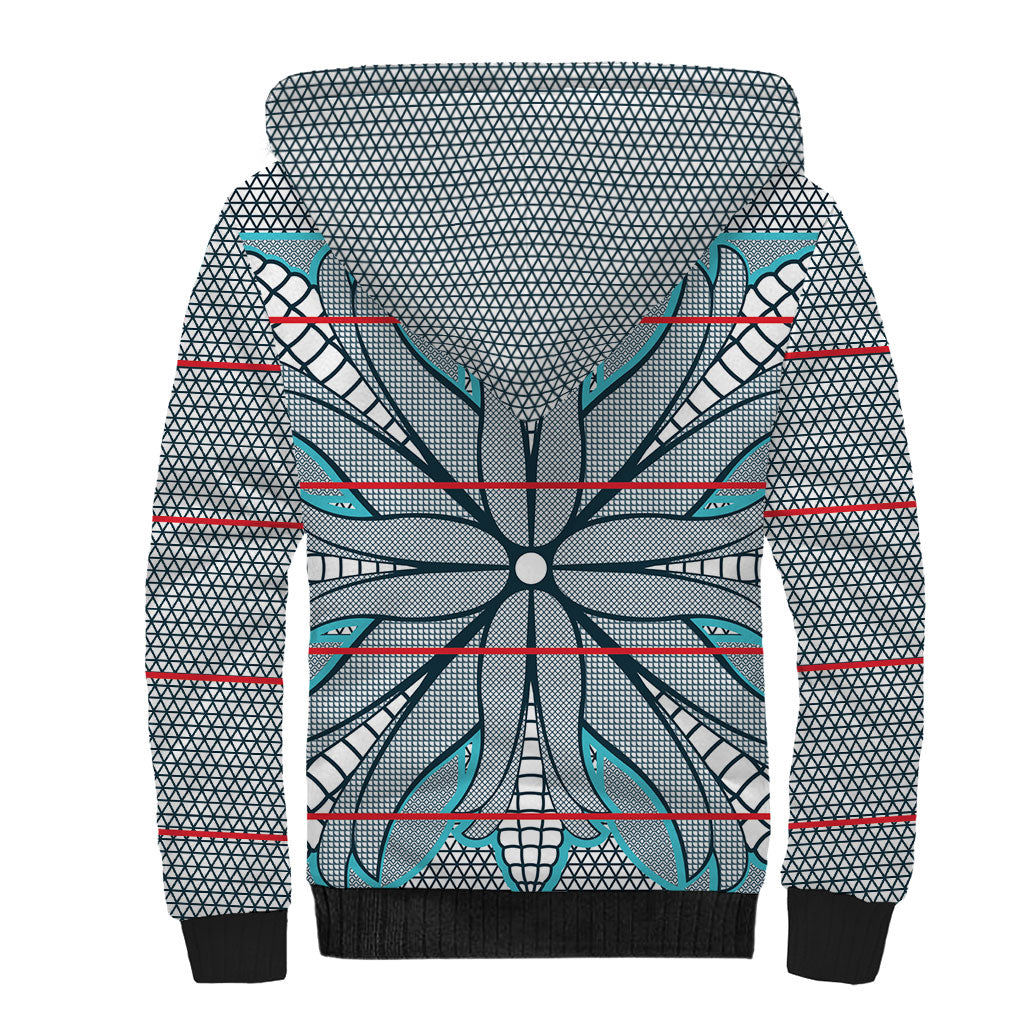 Cobalt Blue Khotso Mojalefa Poone Sherpa Hoodie Basotho Khotso Blanket Inspired