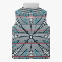 Cobalt Blue Khotso Mojalefa Poone Sleeveless Puffer Jacket Basotho Khotso Blanket Inspired