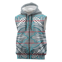 Cobalt Blue Khotso Mojalefa Poone Sleeveless Zip Hoodie Basotho Khotso Blanket Inspired