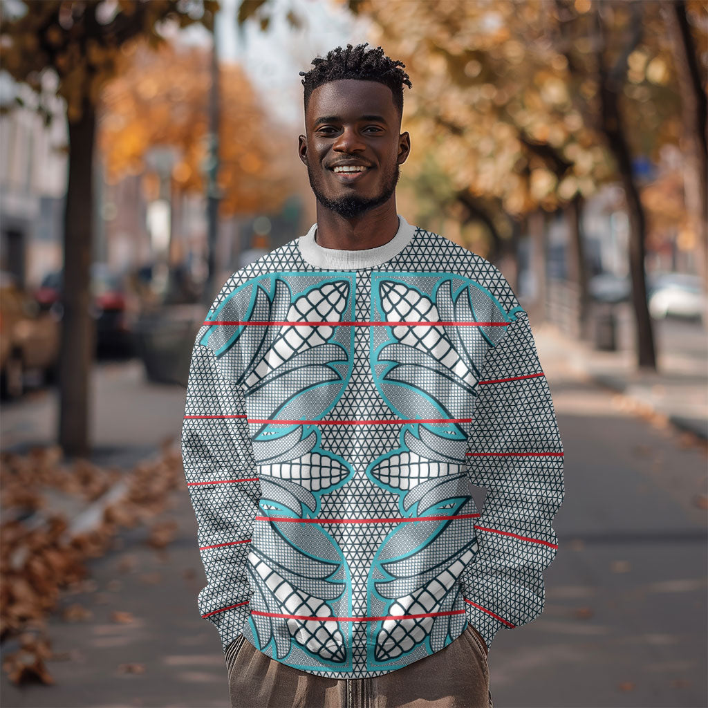Cobalt Blue Khotso Mojalefa Poone Sweatshirt Basotho Khotso Blanket Inspired