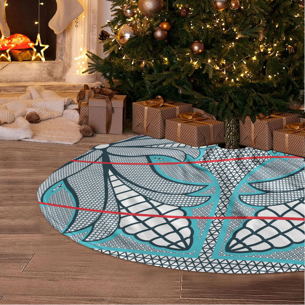 Cobalt Blue Khotso Mojalefa Poone Tree Skirt Basotho Khotso Blanket Inspired