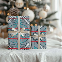 Cobalt Blue Khotso Mojalefa Poone Wrapping Paper Basotho Khotso Blanket Inspired