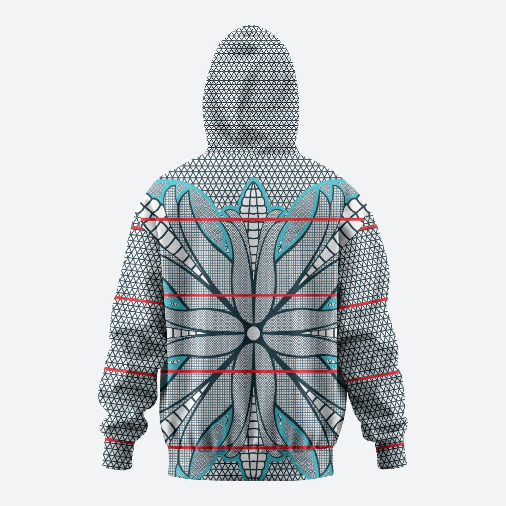 Cobalt Blue Khotso Mojalefa Poone Zip Hoodie Basotho Khotso Blanket Inspired