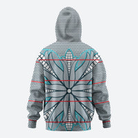 Cobalt Blue Khotso Mojalefa Poone Zip Hoodie Basotho Khotso Blanket Inspired
