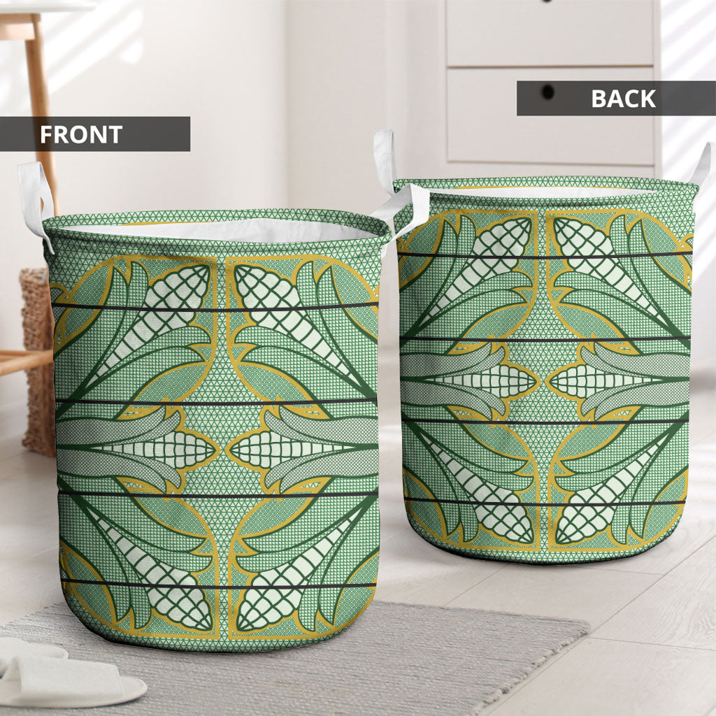 Emerald Green Khotso Mojalefa Poone Laundry Basket Basotho Khotso Blanket Inspired