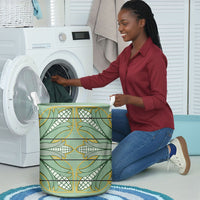 Emerald Green Khotso Mojalefa Poone Laundry Basket Basotho Khotso Blanket Inspired