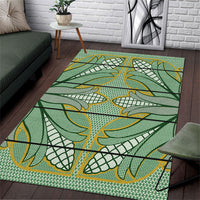 Emerald Green Khotso Mojalefa Poone Area Rug Basotho Khotso Blanket Inspired