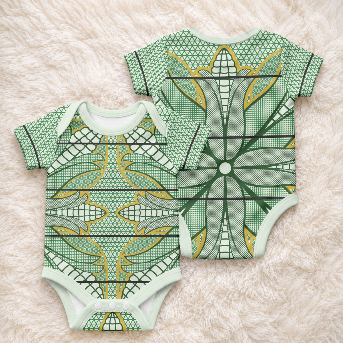 Emerald Green Khotso Mojalefa Poone Baby Onesie Basotho Khotso Blanket Inspired