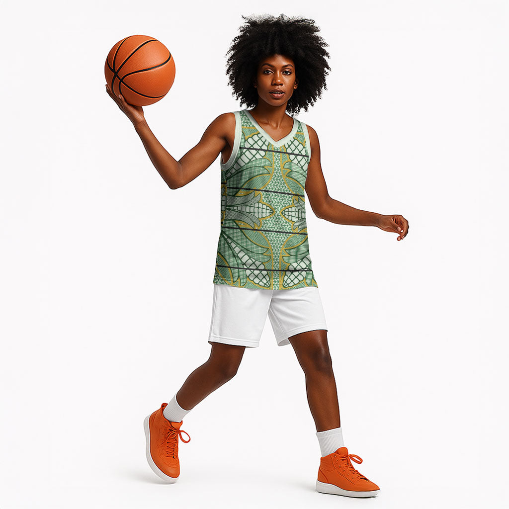 Emerald Green Khotso Mojalefa Poone Basketball Jersey Basotho Khotso Blanket Inspired