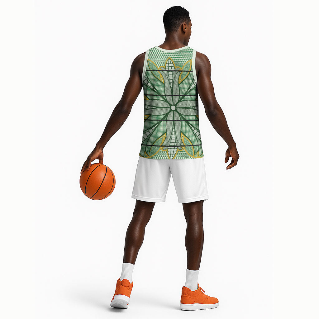 Emerald Green Khotso Mojalefa Poone Basketball Jersey Basotho Khotso Blanket Inspired