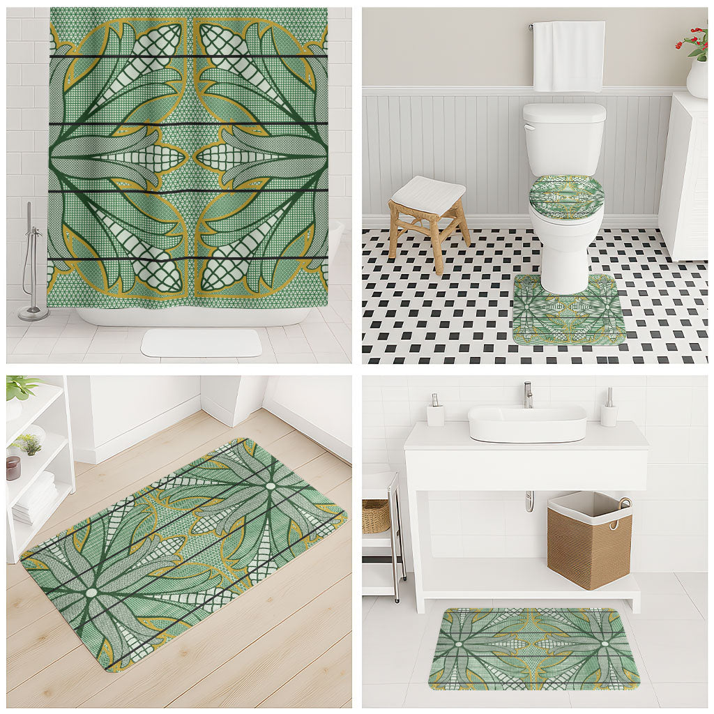 Emerald Green Khotso Mojalefa Poone Bathroom Set Basotho Khotso Blanket Inspired
