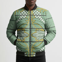 Emerald Green Khotso Mojalefa Poone Bomber Puffer Jacket Basotho Khotso Blanket Inspired