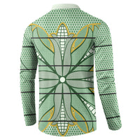 Emerald Green Khotso Mojalefa Poone Button Sweatshirt Basotho Khotso Blanket Inspired