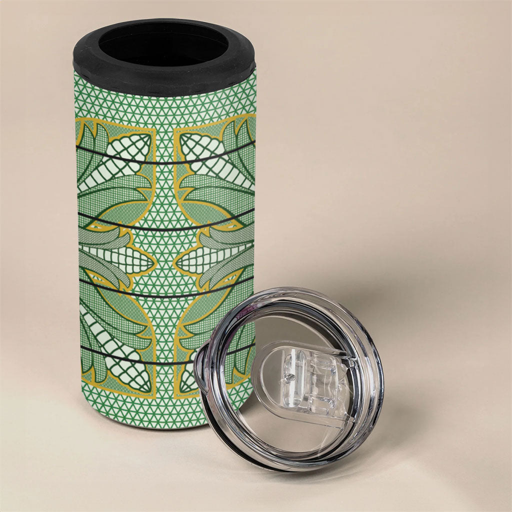 Emerald Green Khotso Mojalefa Poone 4 in 1 Can Cooler Tumbler Basotho Khotso Blanket Inspired