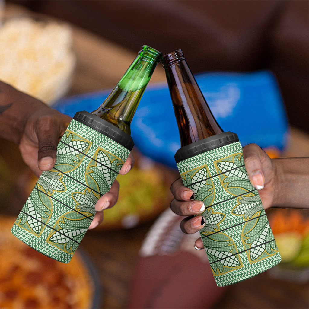 Emerald Green Khotso Mojalefa Poone 4 in 1 Can Cooler Tumbler Basotho Khotso Blanket Inspired
