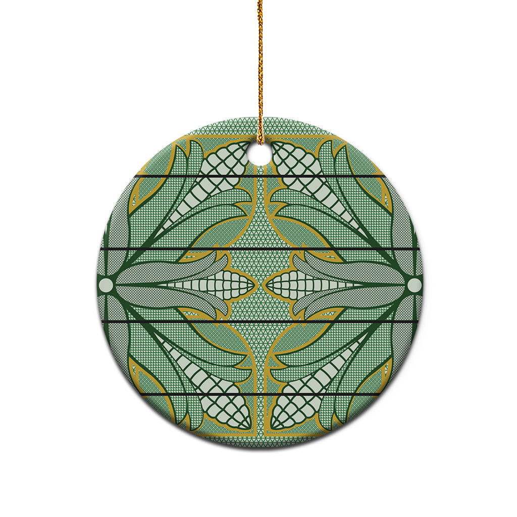 Emerald Green Khotso Mojalefa Poone Ceramic Ornament Basotho Khotso Blanket Inspired