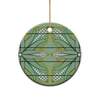 Emerald Green Khotso Mojalefa Poone Ceramic Ornament Basotho Khotso Blanket Inspired