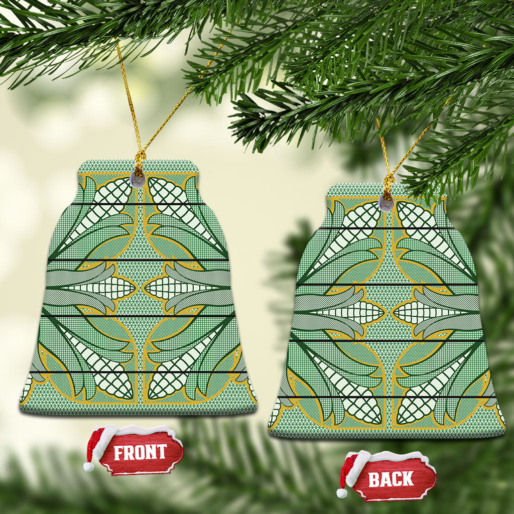 Emerald Green Khotso Mojalefa Poone Ceramic Ornament Basotho Khotso Blanket Inspired